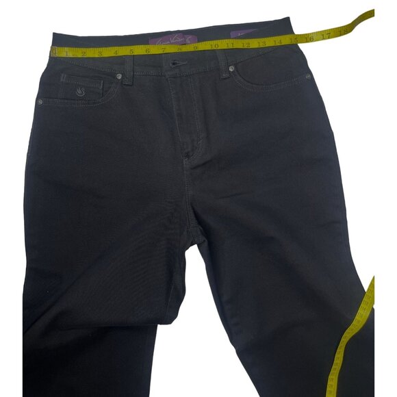 10 S Gloria‎ Vanderbilt Amanda Black Jeans Straight Leg Women Pants Casual Wear - Picture 4 of 9